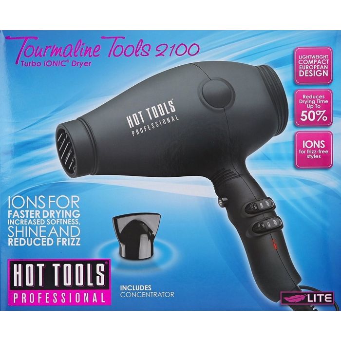 078729070147 - Helen of Troy Hot Tools Turbo Ionic Dryer - Blue | Model HT7014D | Tourmaline Tools 2100
