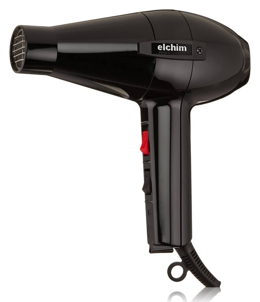 Elchim 2001 High Pressure Professional Hair Dryer 2000 Watts - Black