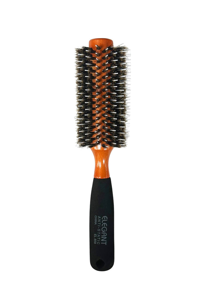 Elegant #858 Anti-Static Round Nylon & Porcupine Hairbrush (2.25")