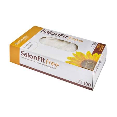 Graham Beauty SalonFit Free Vinyl Clear Gloves - 100 Count / Small | Chemical Protection