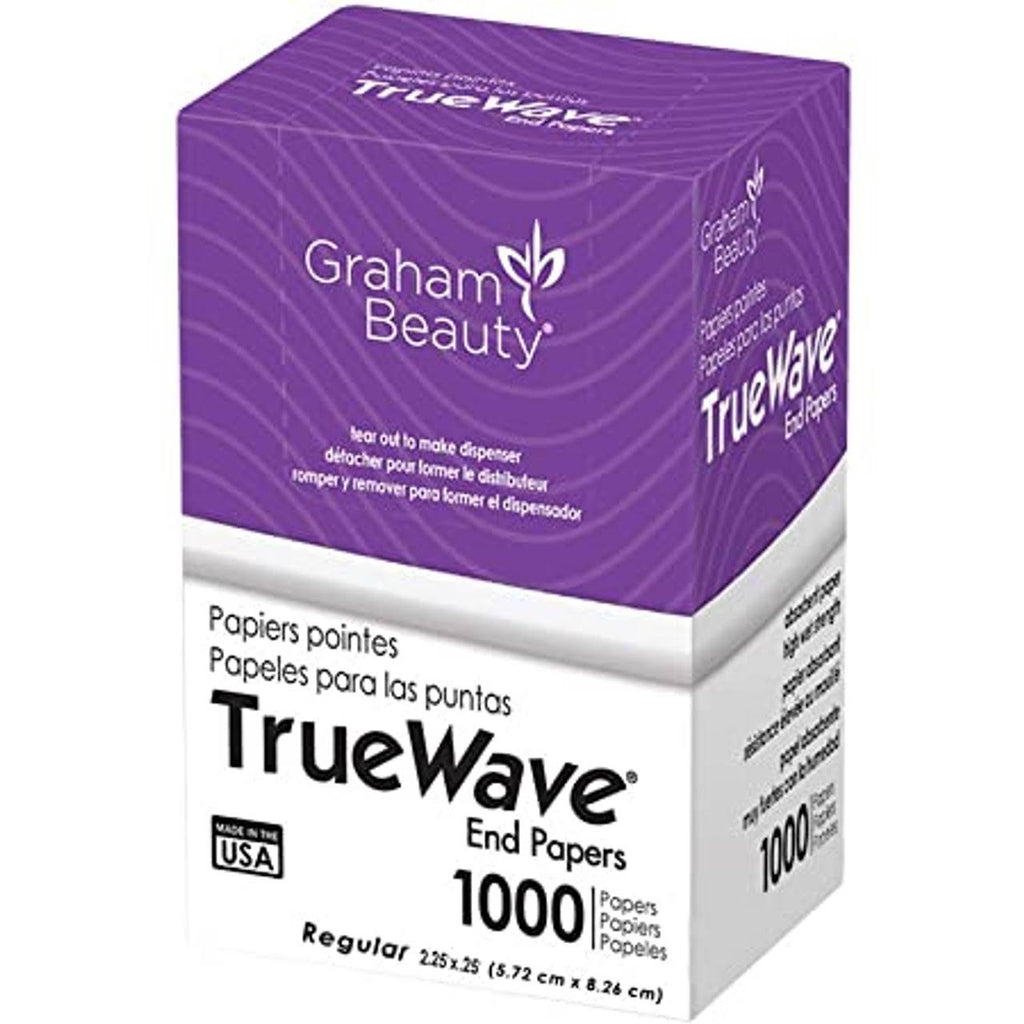 Graham Beauty TrueWave Perm End Papers 1000 Count - Regular (2.25" x 0.25")