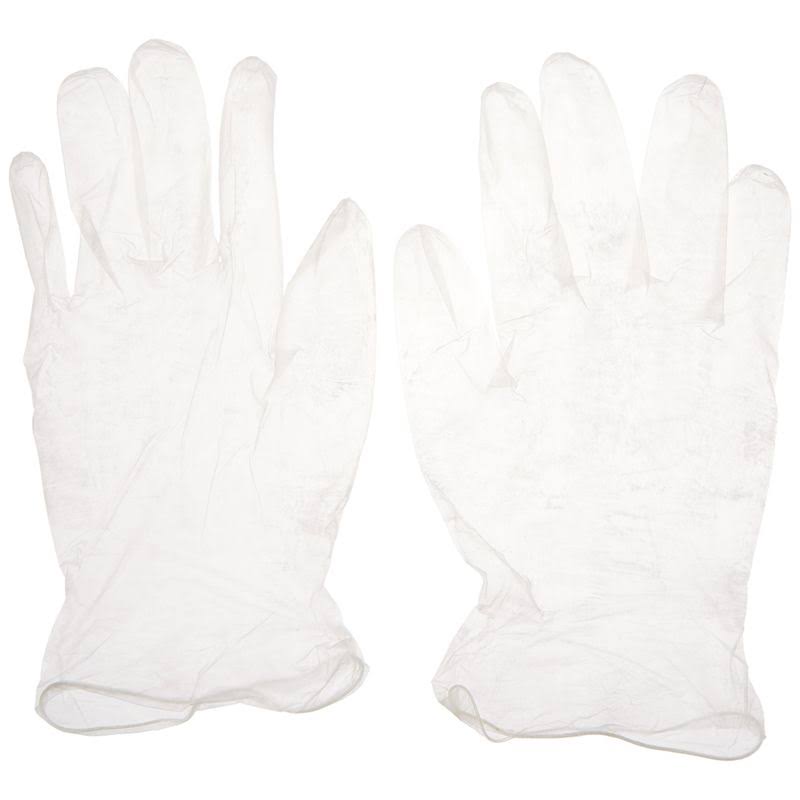 Graham Beauty Barbee BeautyGard Clear Vinyl Gloves - 100 Count / Medium | Chemical Protection
