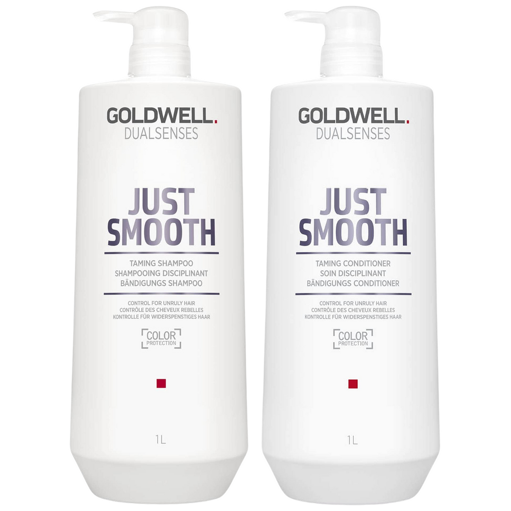 4050117276627 - Goldwell Dualsenses JUST SMOOTH Taming Shampoo & Conditioner Duo Liter / 33.8 oz