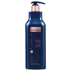 Front view of Leaf and Flower Instant Damage Correction Conditioner 12 oz bottle against a clean background.