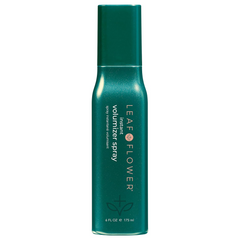 Front view of Leaf and Flower Instant Volumizer Spray 6 oz bottle against a clean background.