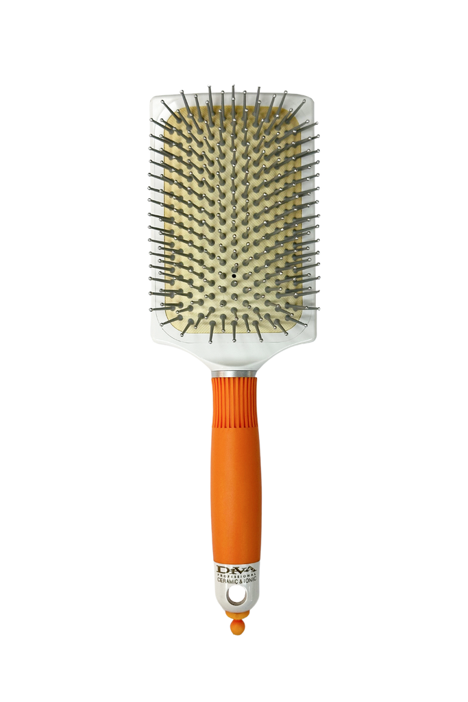 0610563274451 - Diva #MD01 Ceramic & Ionic Pin Paddle Brush (10")