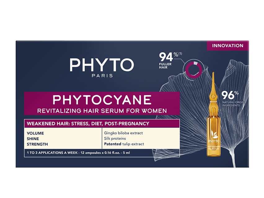 3701436910143 - Phyto PHYTOCYANE Revitalizing Hair Serum For Women - 12 Vails x 0.169 oz