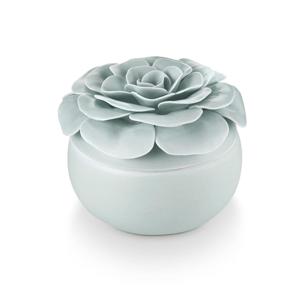 Illume Fresh Sea Salt Ceramic Flower Candle 6.7 oz - 644911991691