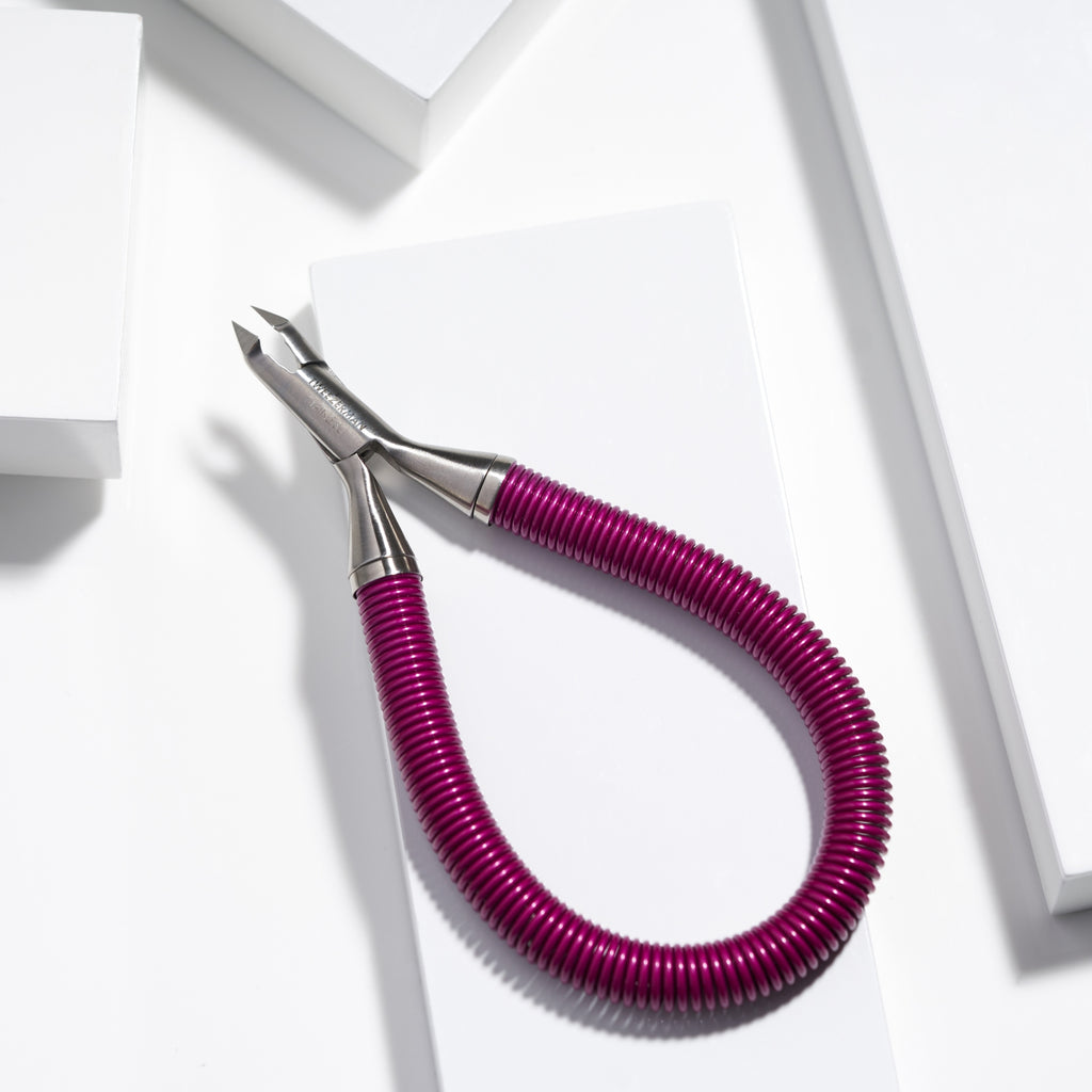 Tweezerman Grip & Snip Spiral Spring Cuticle Nipper - Purple | 3198-R