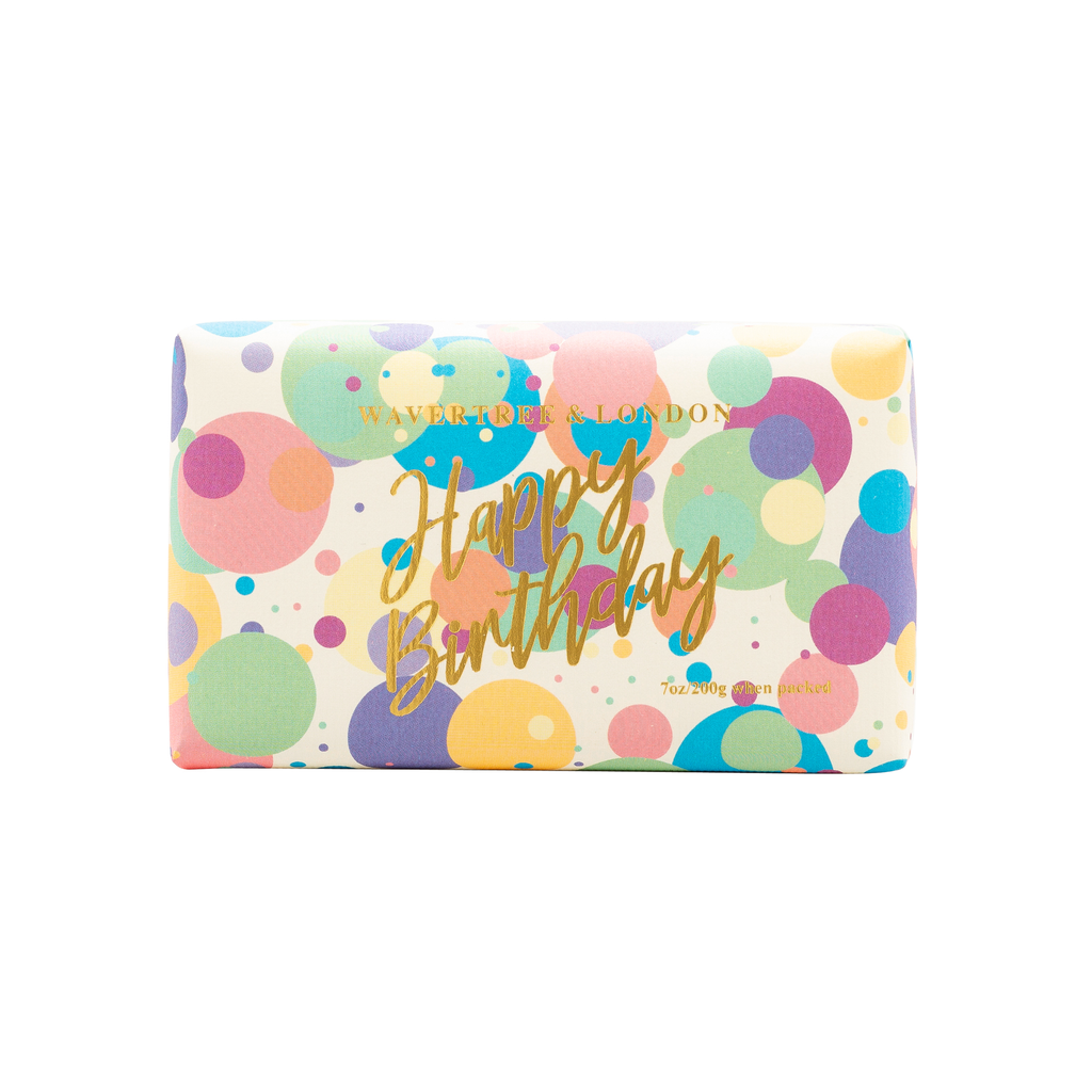 Wavertree & London Soap Bar 200 g / 7 oz - Happy Birthday Confetti (French Pear) - 9347774001392