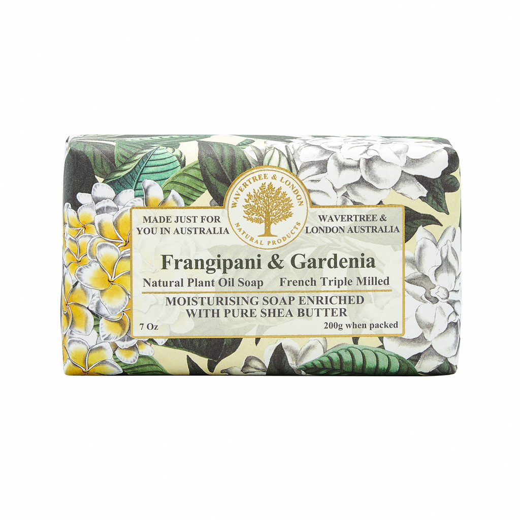 Wavertree & London Soap Bar 200 g / 7 oz - Frangipani & Gardenia - 9347774000074