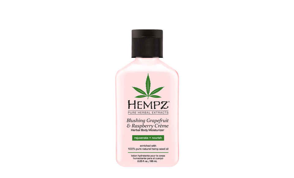 Hempz Blushing Grapefruit & Raspberry Creme Herbal Body Moisturizer Lotion 2.25 Oz - 676280024465
