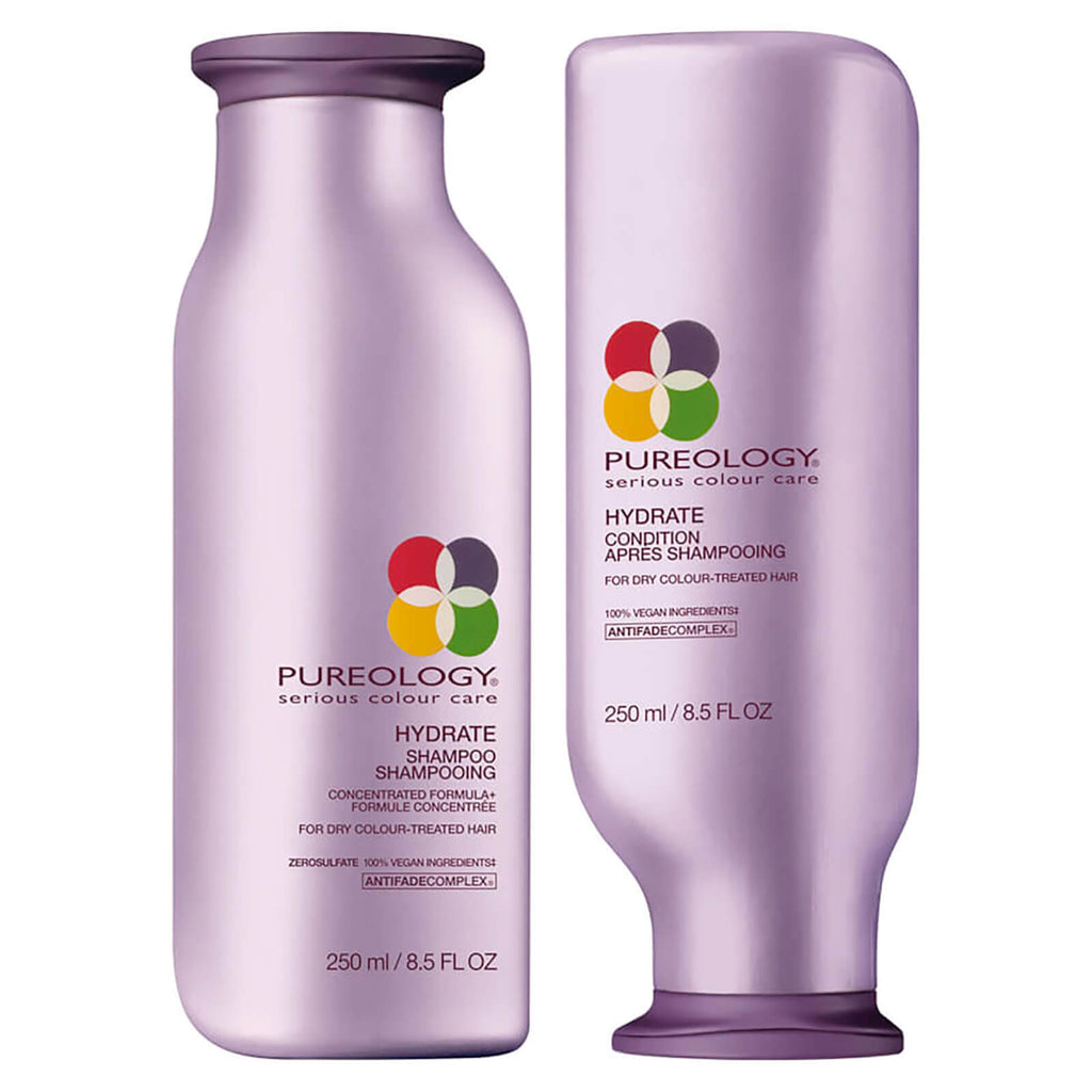 [Sample 0.7 oz] Pureology Hydrate Shampoo & Conditioner | For Dry Color Treated Hair | Concentrated Formula - [sample-0.7-oz]-pureology-hydrate-shampoo-&-conditioner-|-for-dry-color-treated-hair-|-concentrated-formula