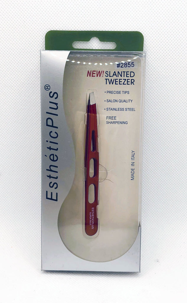 Esthetic Plus  Slanted Colored Tweezers Non Slip ( colors may vary) - 705320128556