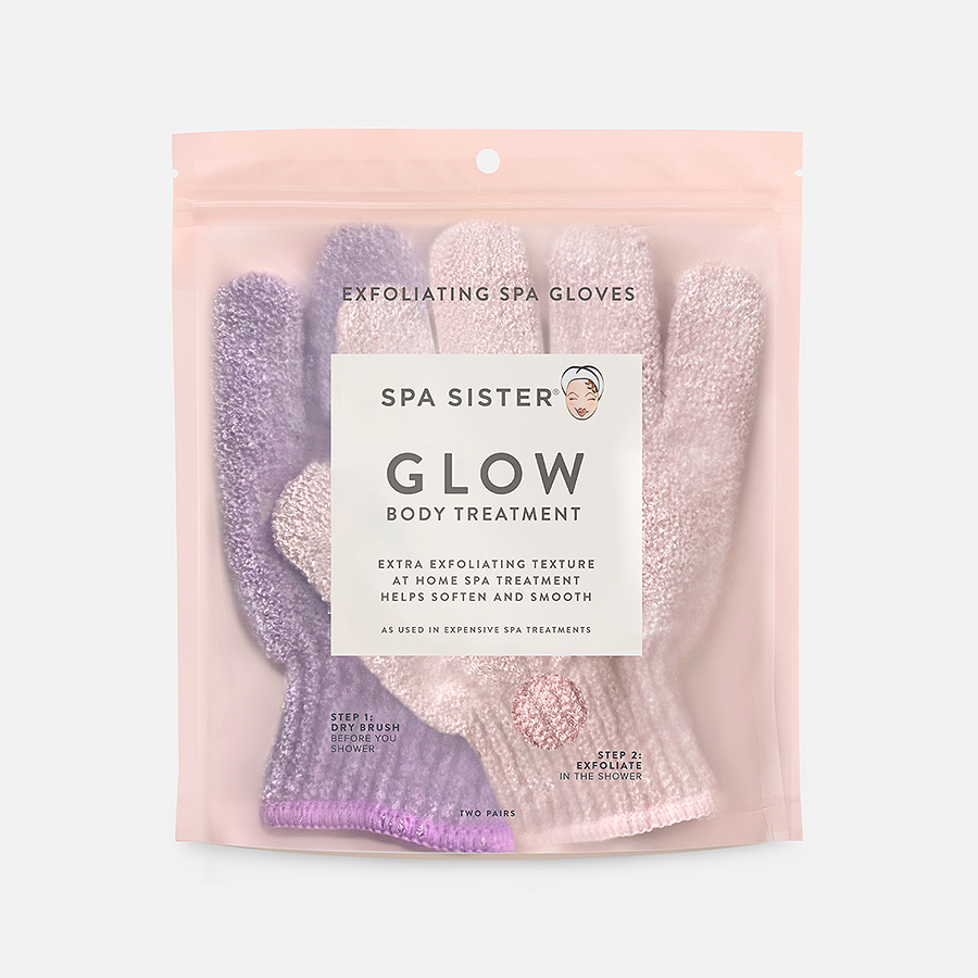 Spa Sister Twin Exfoliating Gloves Mauves - 636581000000