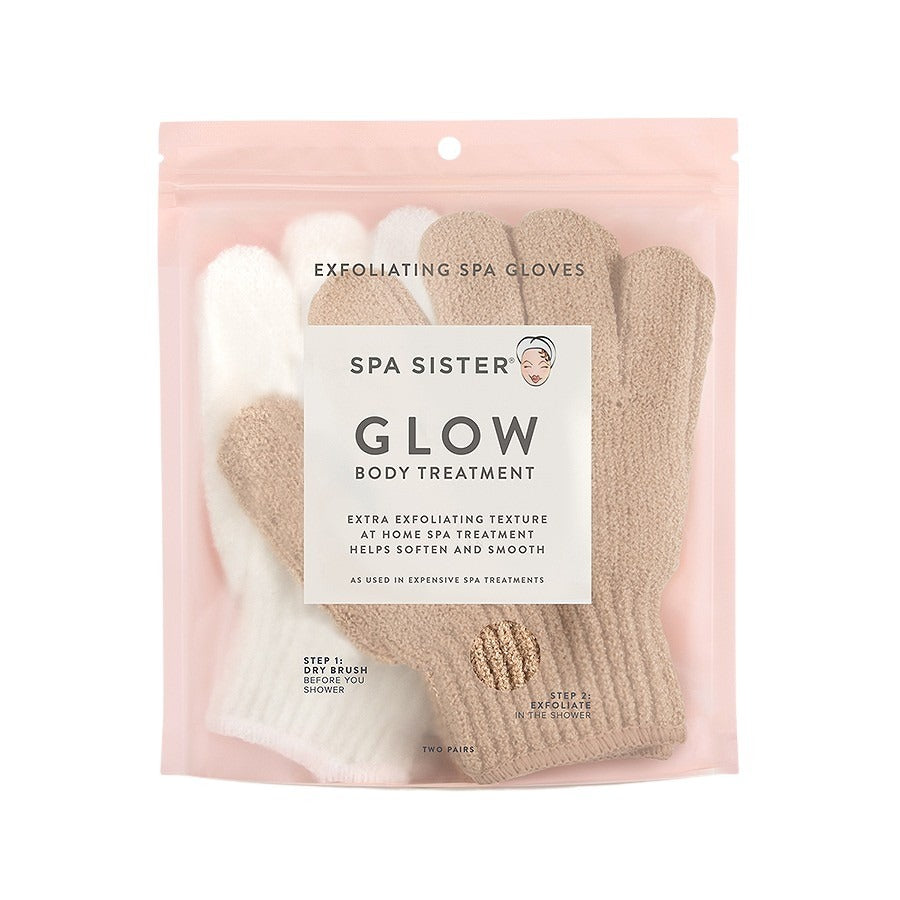 Spa Sister Twin Exfoliating Gloves White Beige - 636581000000