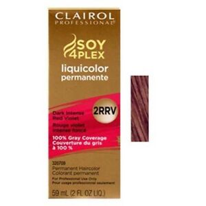 2RRV Dark Intense Red Violet - Clairol Soy 4Plex Liquicolor Permanente 2 Oz - 381519048784