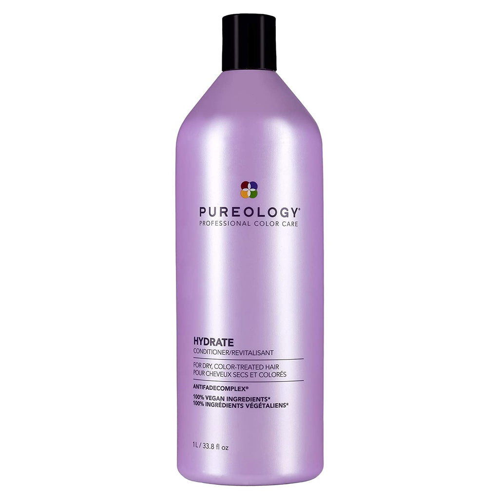 Pureology Hydrate Conditioner Liter | For Dry Color-Treated Hair - 884486437150