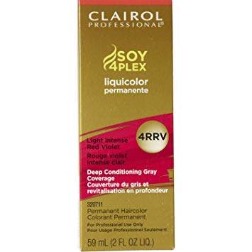 4RRV Light Intense Red Violet - Clairol Soy 4Plex Liquicolor Permanente 2 Oz - 381519048807