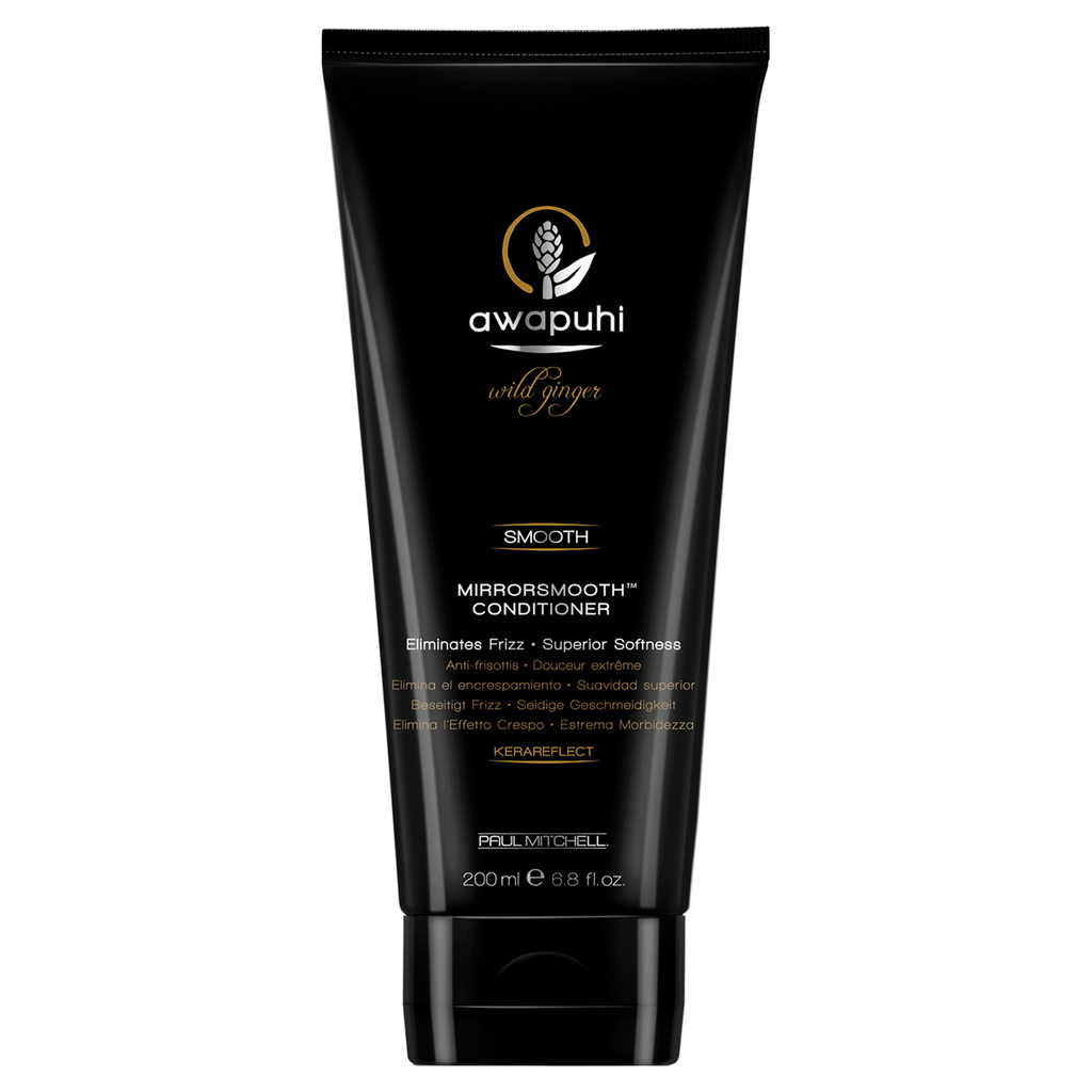 Paul Mitchell Awapuhi Wild Ginger Mirrorsmooth Conditioner 6.8 oz | Eliminates Frizz | Superior Softness | Kerareflect | For Frizzy & Color-Treated Hair - 9531124407
