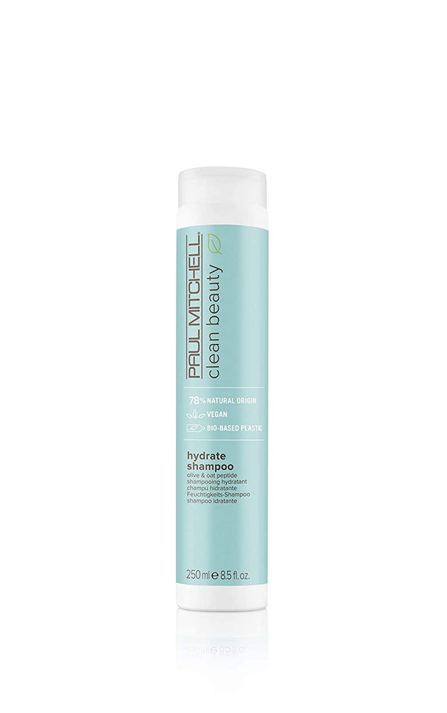 Paul Mitchell Clean Beauty Hydrate Shampoo 8.5 oz | Olive & Oat Peptide | 78% Natural Origin | Vegan | Bio-Based Plastic - 9531131856