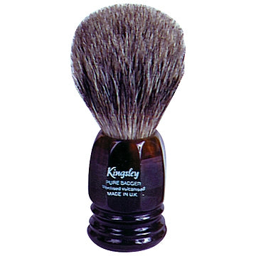 Kingsley Badger Shave Brush - Tortoise Shell - kingsley-badger-shave-brush---tortoise-shell
