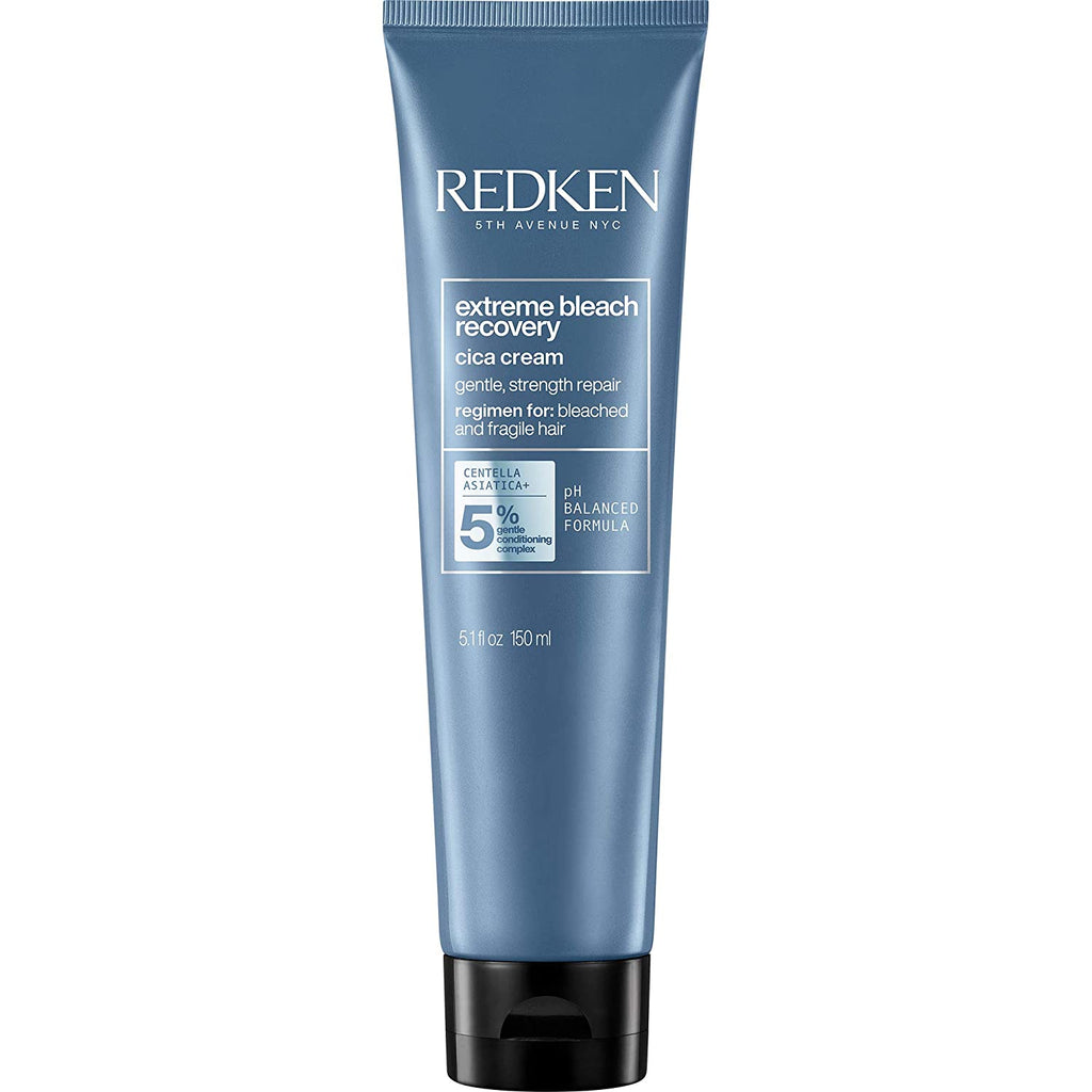 Redken Extreme Bleach Recovery 5.1 oz | Cica Cream Leave In Conditioner | For Bleached & Color Treated Hair | Reduces Hair Breakage - 9811414456175