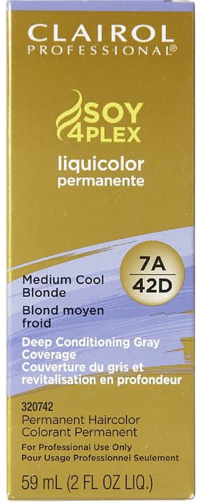 42D Moongold - Clairol Soy 4Plex Liquicolor Permanente 2 Oz - 381519048470
