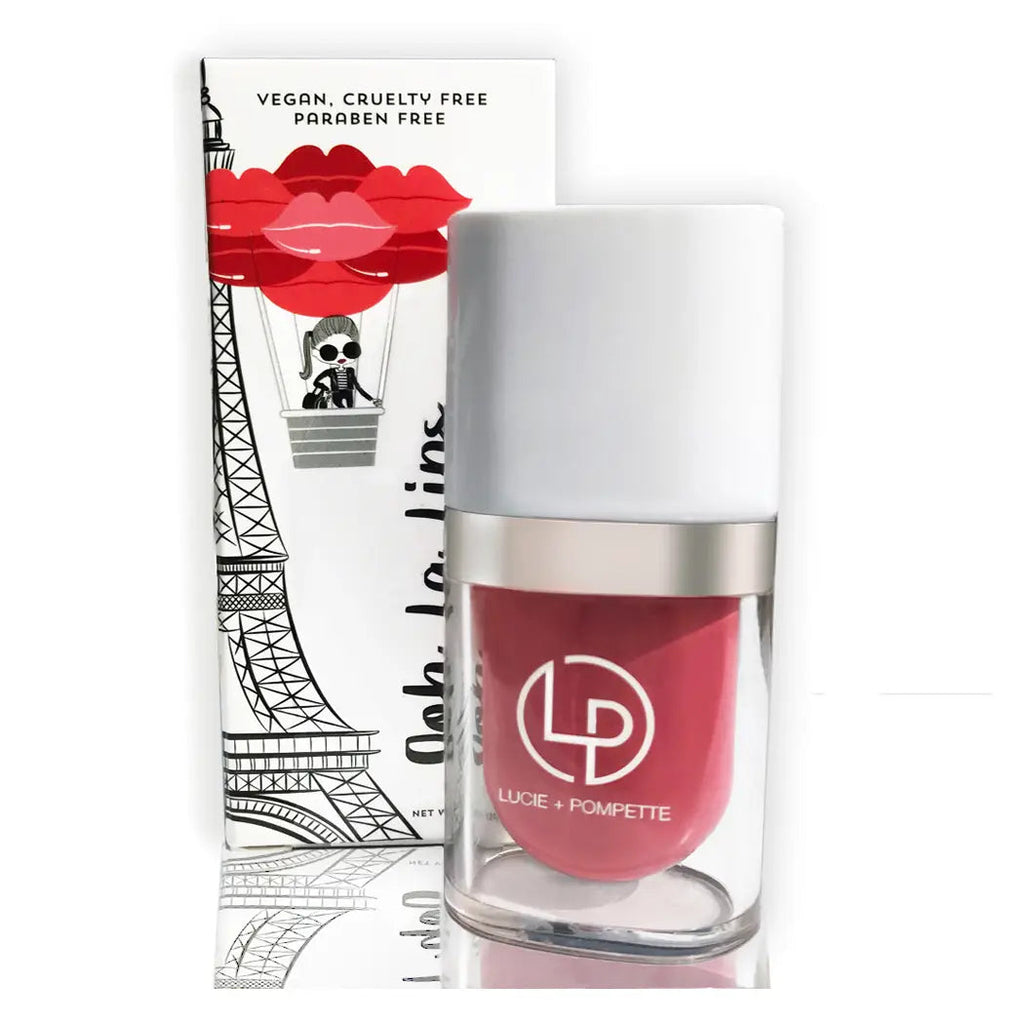 Lucie + Pompette Ooh La Lips Liquid Lipstick Bright Red Pink  Cherie Ooh .16oz La La lips 0 - 851011006365