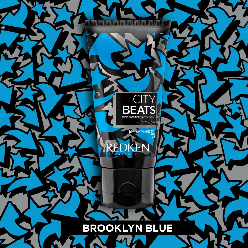 Brooklyn Blue - Redken City Beats by Shades EQ 2.87 Oz | Hair Color | Acidic Conditioning Color Cream - 884486308337