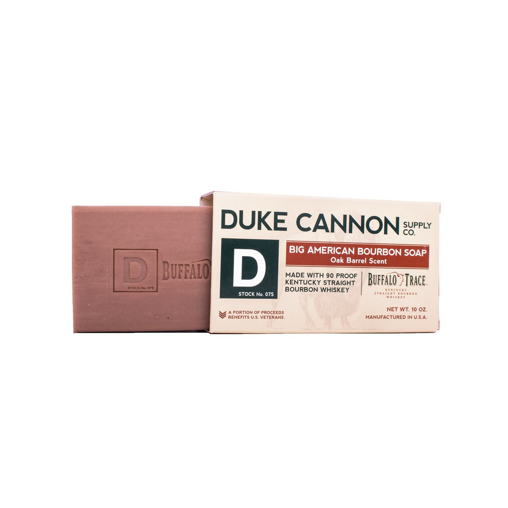 Duke Cannon Big American Bourbon Bar Soap 10 oz | Oak Barrel Scent - 854410004963 