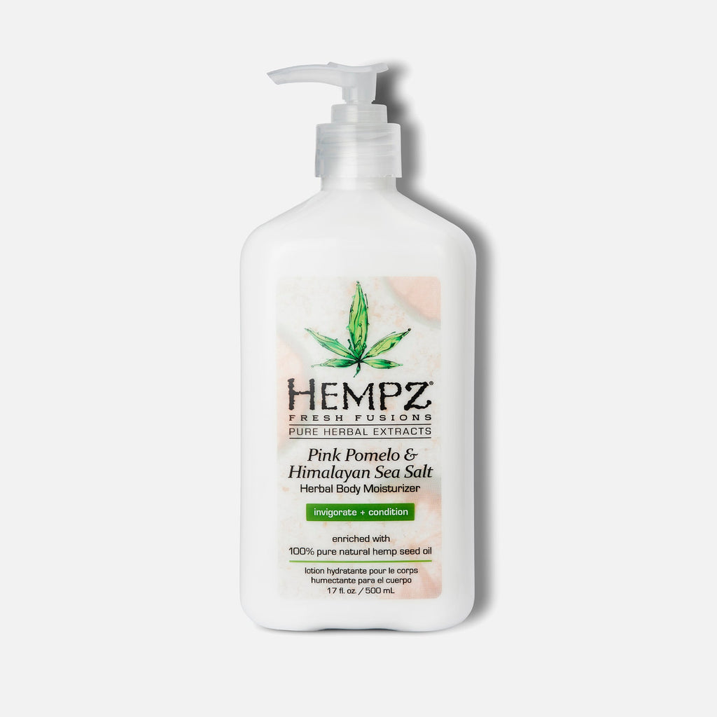 Hempz Pink Pomelo & Himalayan Sea Salt Herbal Body Moisturizer 17 oz | Invigorate + Condition | 100% Pure Natural Hemp Seed Oil | Fresh Fusions - 676280035997