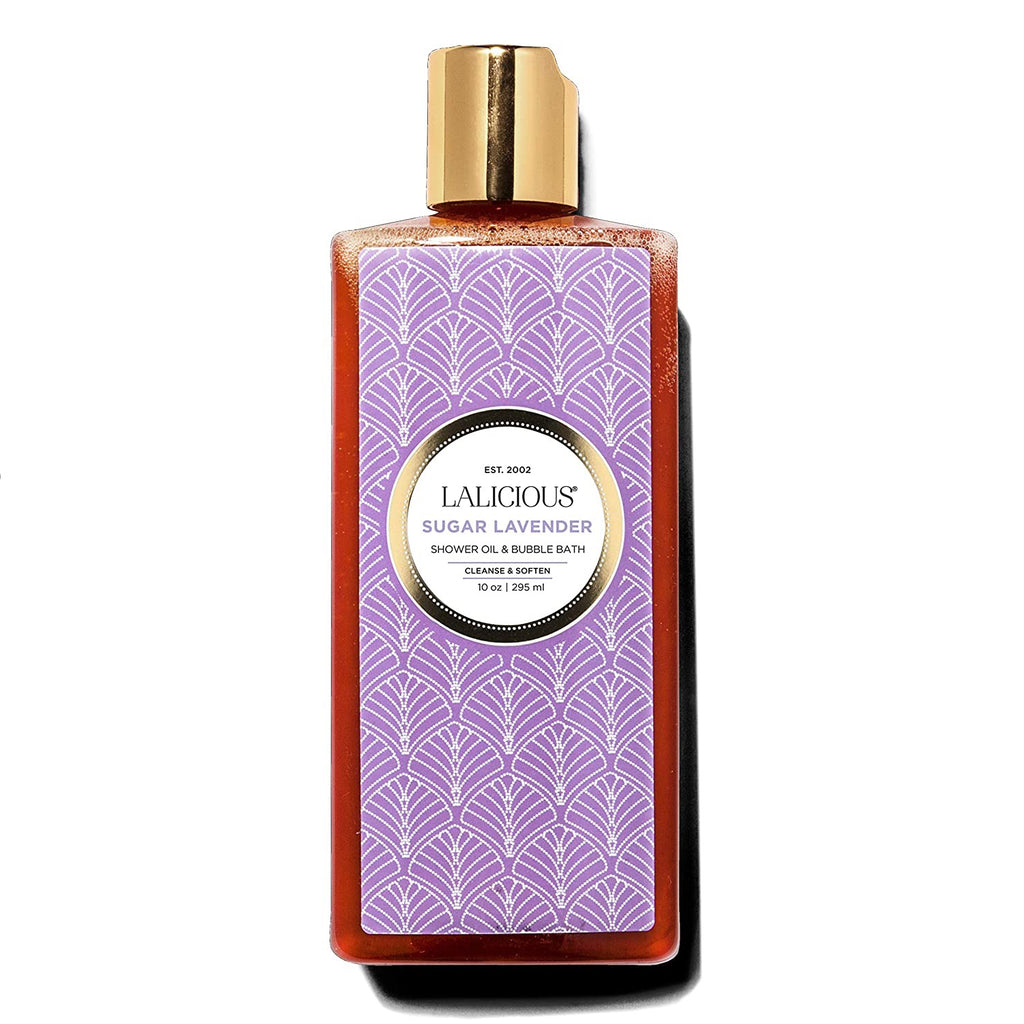 LaLicious Sugar Lavender Shower Oil & Bubble Bath 10 Oz - 859192005252
