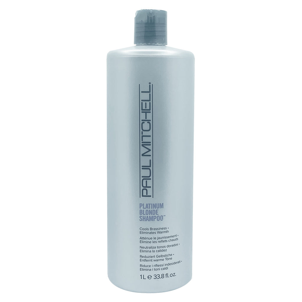 Paul Mitchell Platinum Blonde Shampoo Cools Brassiness Eliminates Warmth Liter - 9531116549