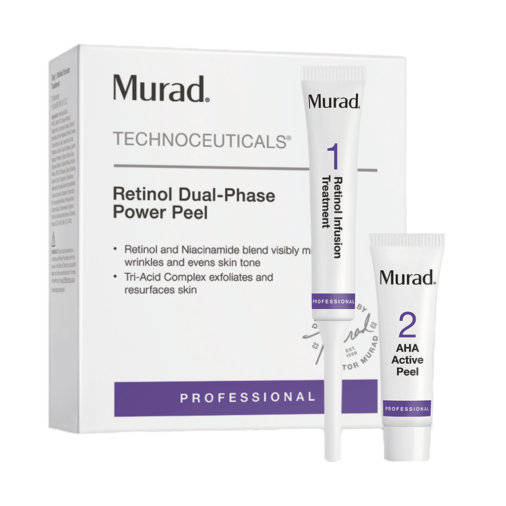 Murad Retinol Dual-Phase Power Peel | 10 Count | Step 1 & 2 | Retinol Infusion Treatment | AHA Active Peel - 767332701790