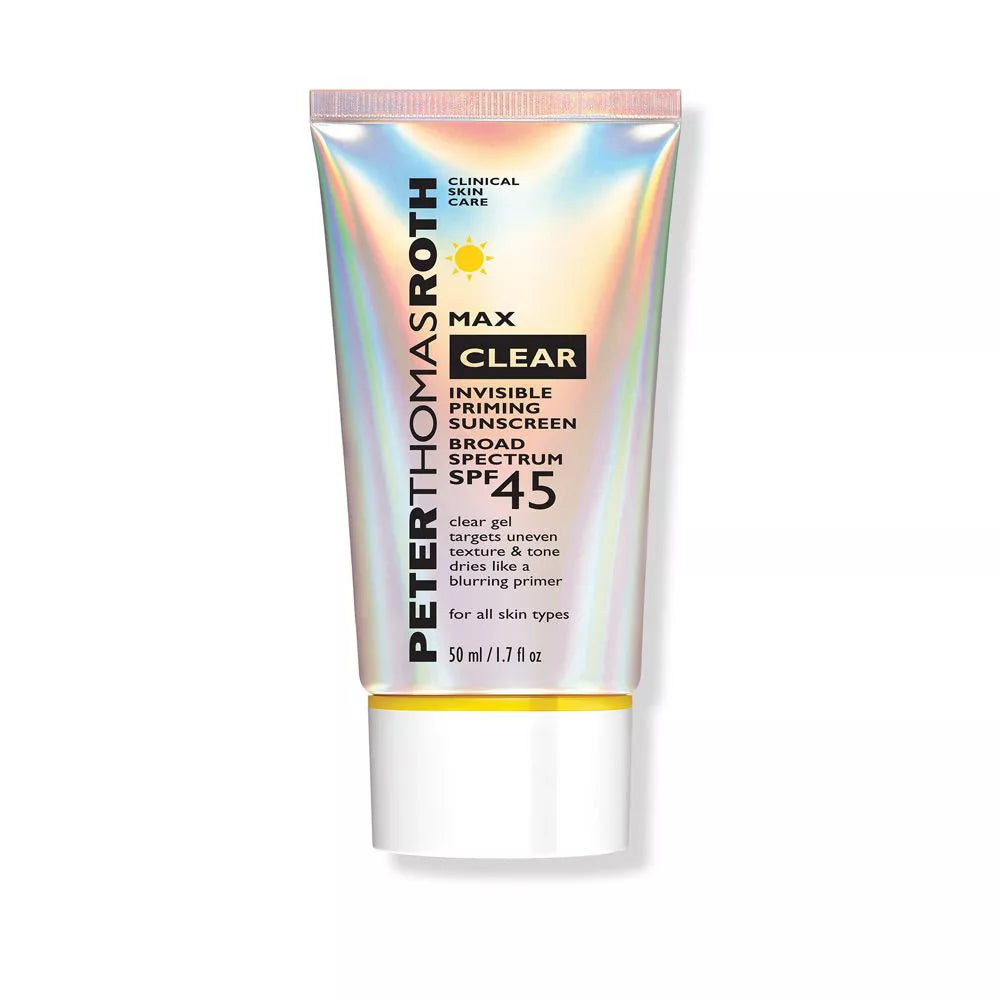 Peter Thomas Roth Max Clear Broad Spectrum SPF 45 1.7 oz | Invisible Priming Sunscreen | For All Skin Types - 670367014905