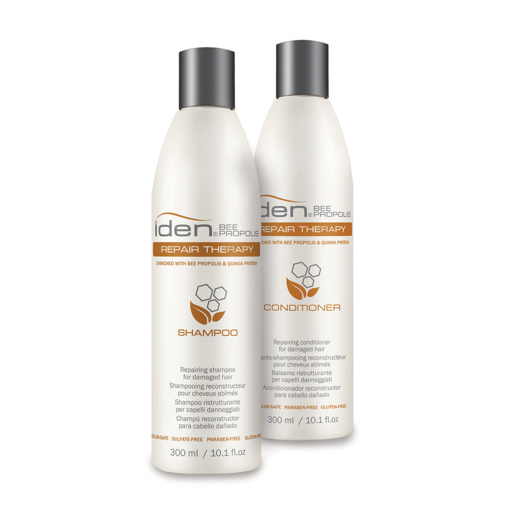 Iden Bee Propolis Repair Therapy Repairing Shampoo and Conditioner For Damaged Hair 10.1 Oz Duo Set - iden-bee-propolis-repair-therapy-repairing-shampoo-and-conditioner-for-damaged-hair-10.1-oz-duo-set