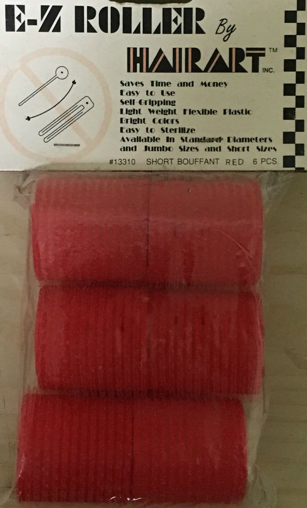 Hairart Short Bouffant Red Rollers 1 1/2" (6 pieces) - 727428133034