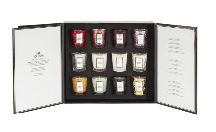 Voluspa Assorted 12 Signature Japonica Scented Candles Gift Set - 806644072911