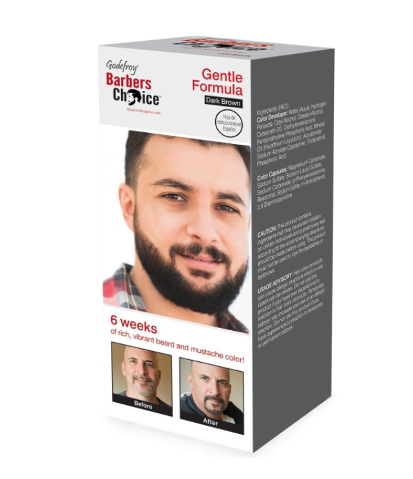 Godefroy Barber's Choice Beard & Mustache Color (3 Application Kit) - Dark Brown - 186297000852